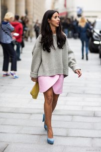 Pastels, skirts and oversized sweaters