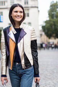 Phillip Lim Color Block Biker jacket