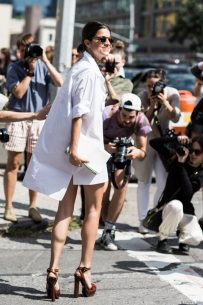 The white shirt dress