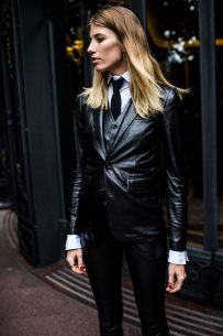 Three piece leather suit – Veronika Heilbrunner