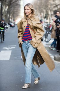 Beige Trench and Stripes